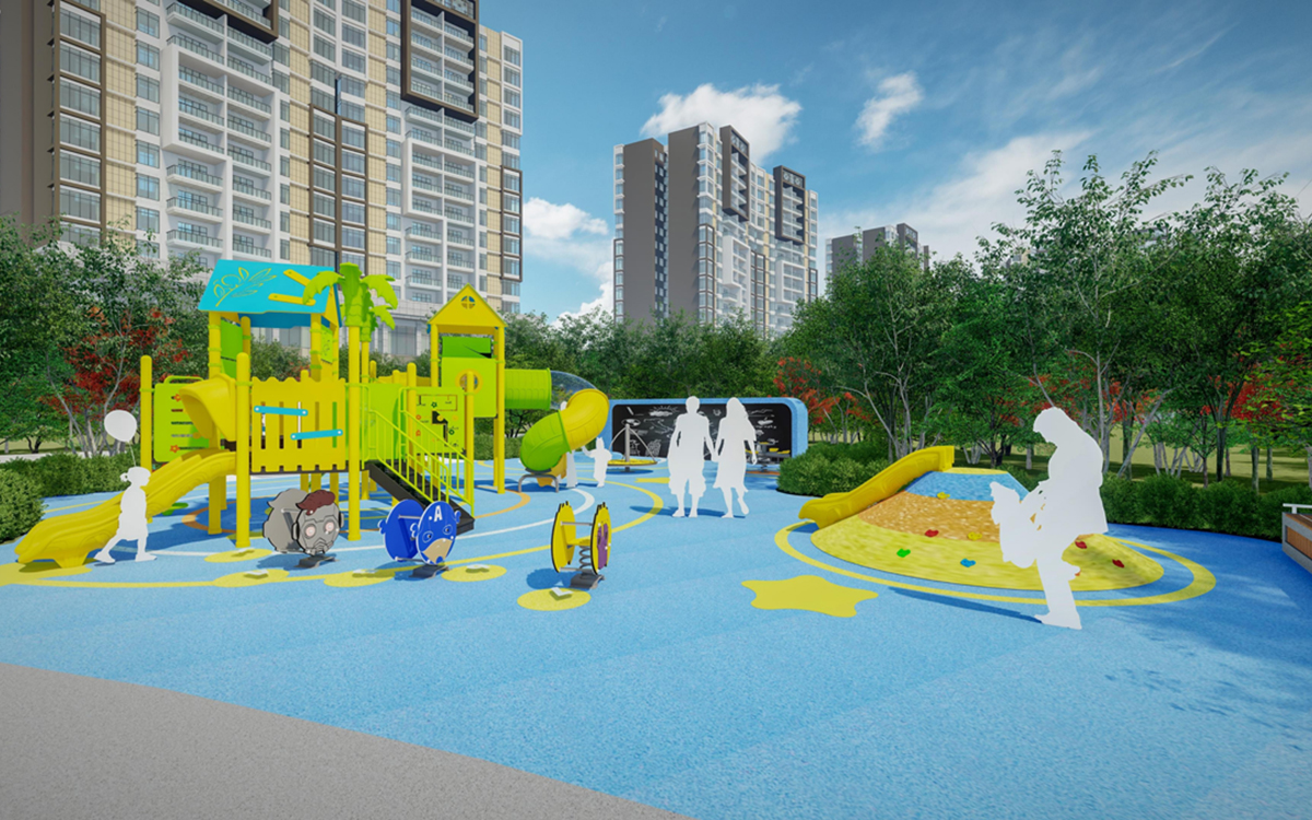 Bright Yellow Series Customized Outdoor Playground