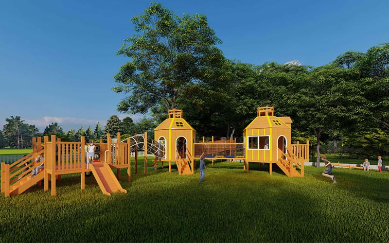 Wooden Garden Adventure Customized Outdoor Playground