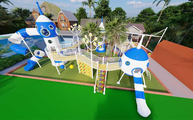 Blue And White Fashion Customized Outdoor Playground