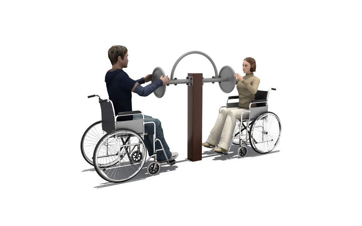 Universal Design Outdoor Fitness Machines for Disabled Users