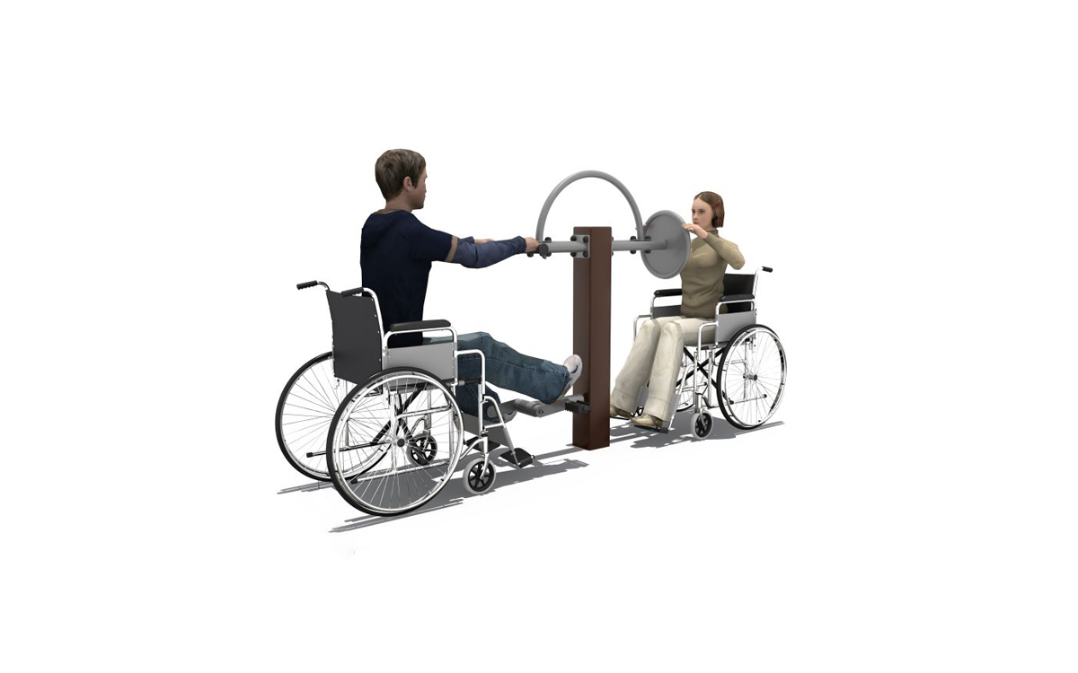 Universal Design Outdoor Fitness Machines for Disabled Users