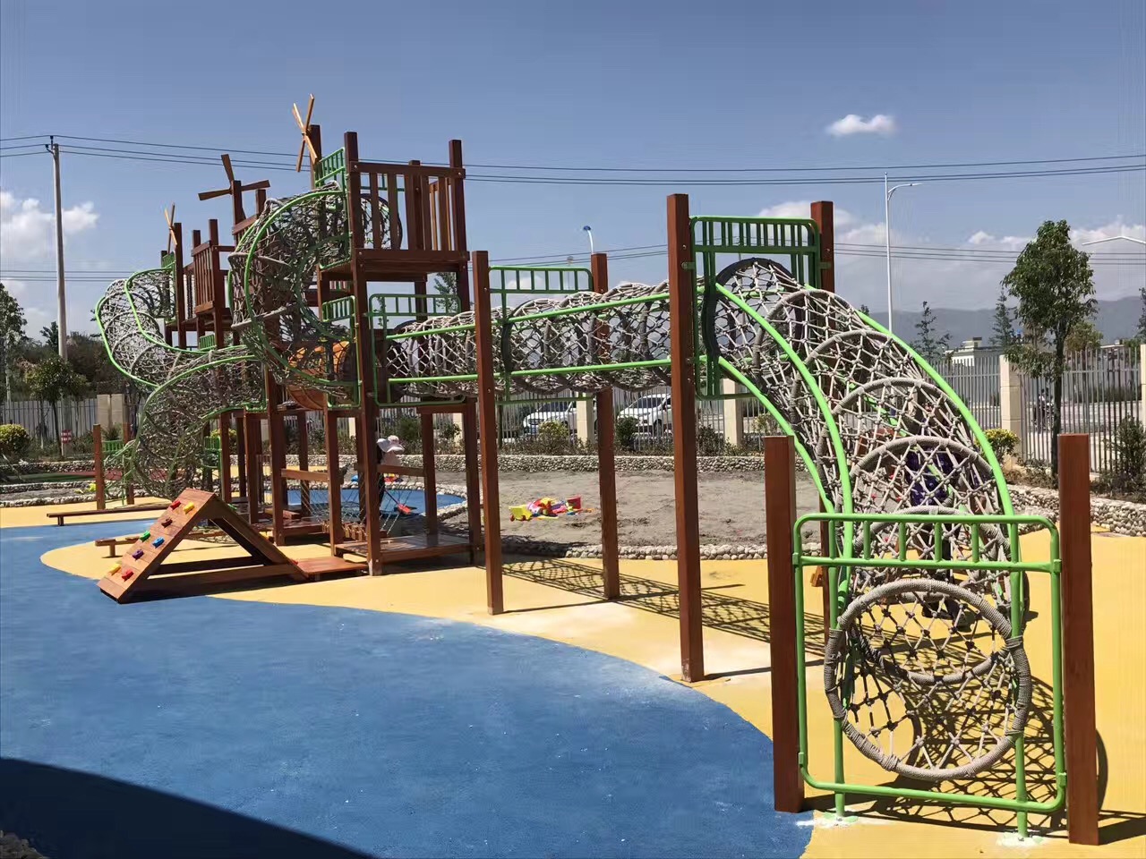 Commercial Wooden Outdoor Playground