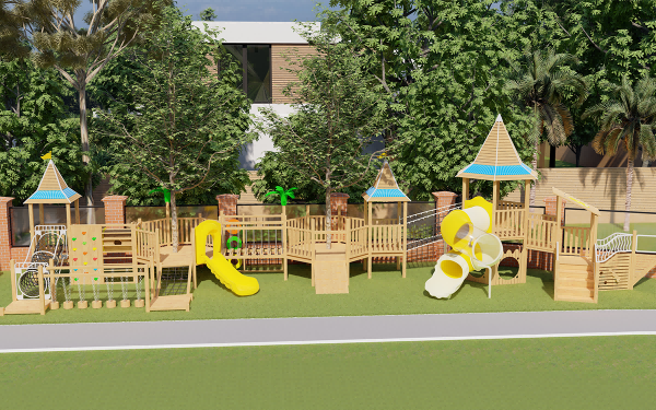 2024 Commercial Wooden Playground Equipment