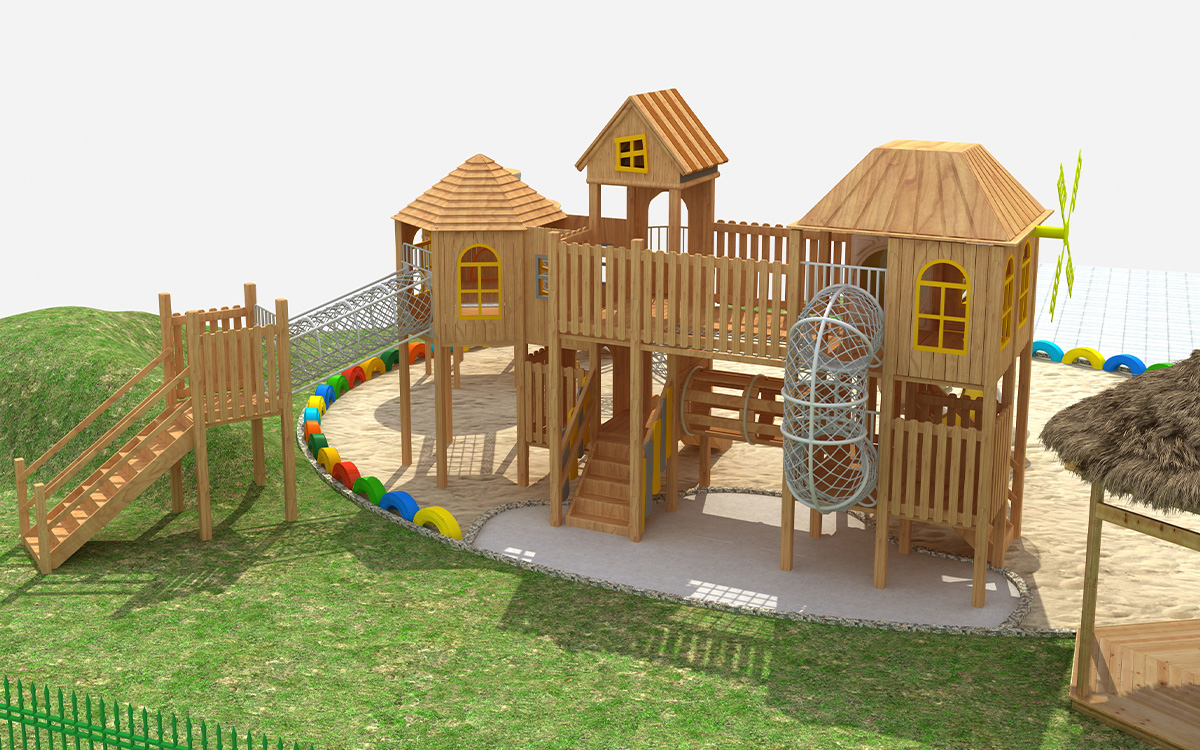 Wooden Park Playground