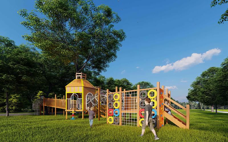 Wooden Garden Adventure Customized Outdoor Playground