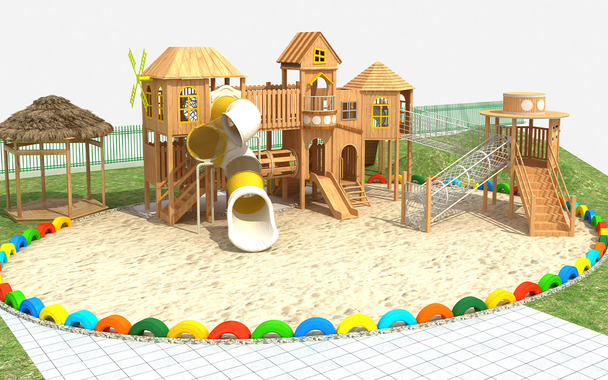 Wooden Park Playground