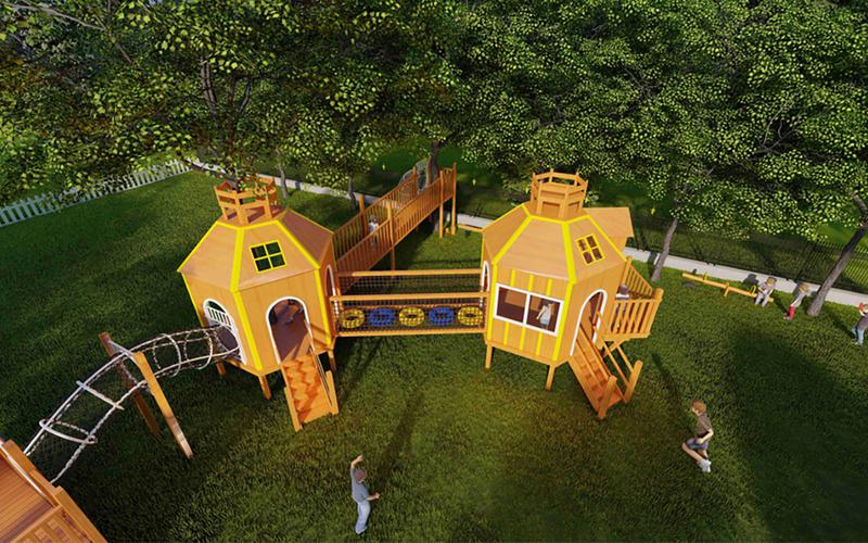 Wooden Garden Adventure Customized Outdoor Playground