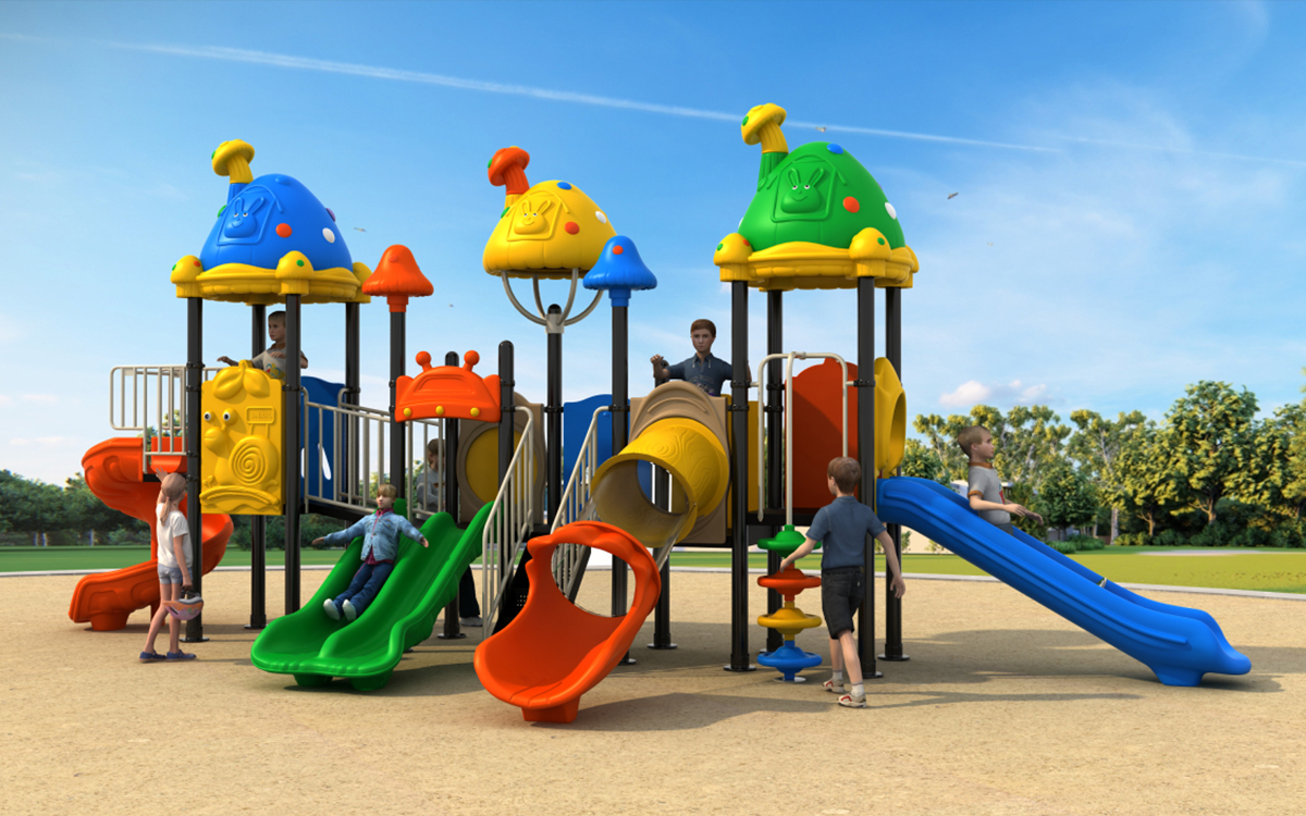 Outdoor Playground Swing and Slide Combo