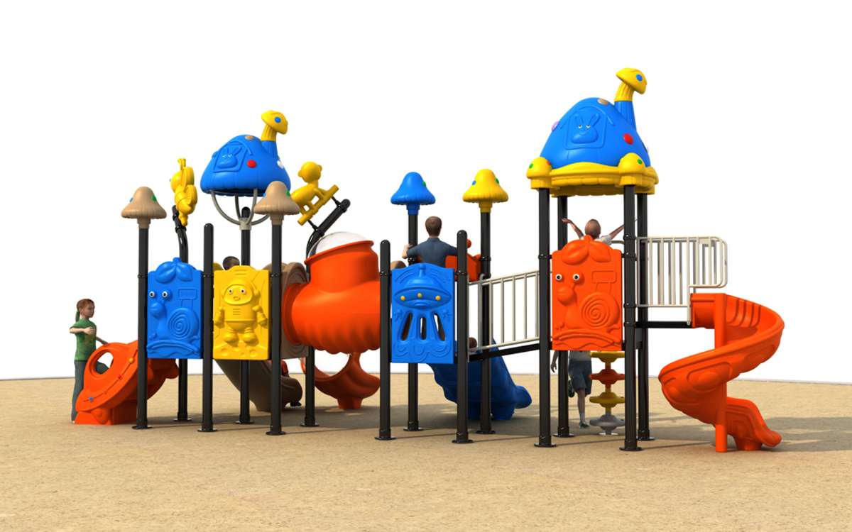 Outdoor Playground Swing and Slide Combo