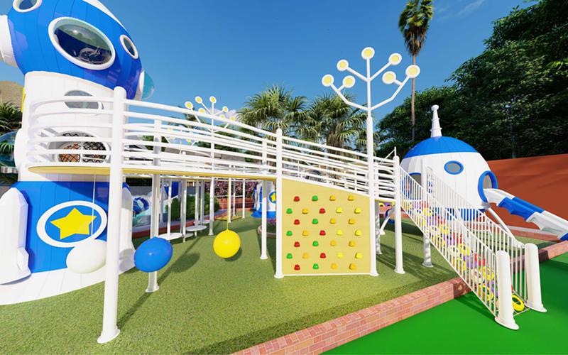 Blue And White Fashion Customized Outdoor Playground