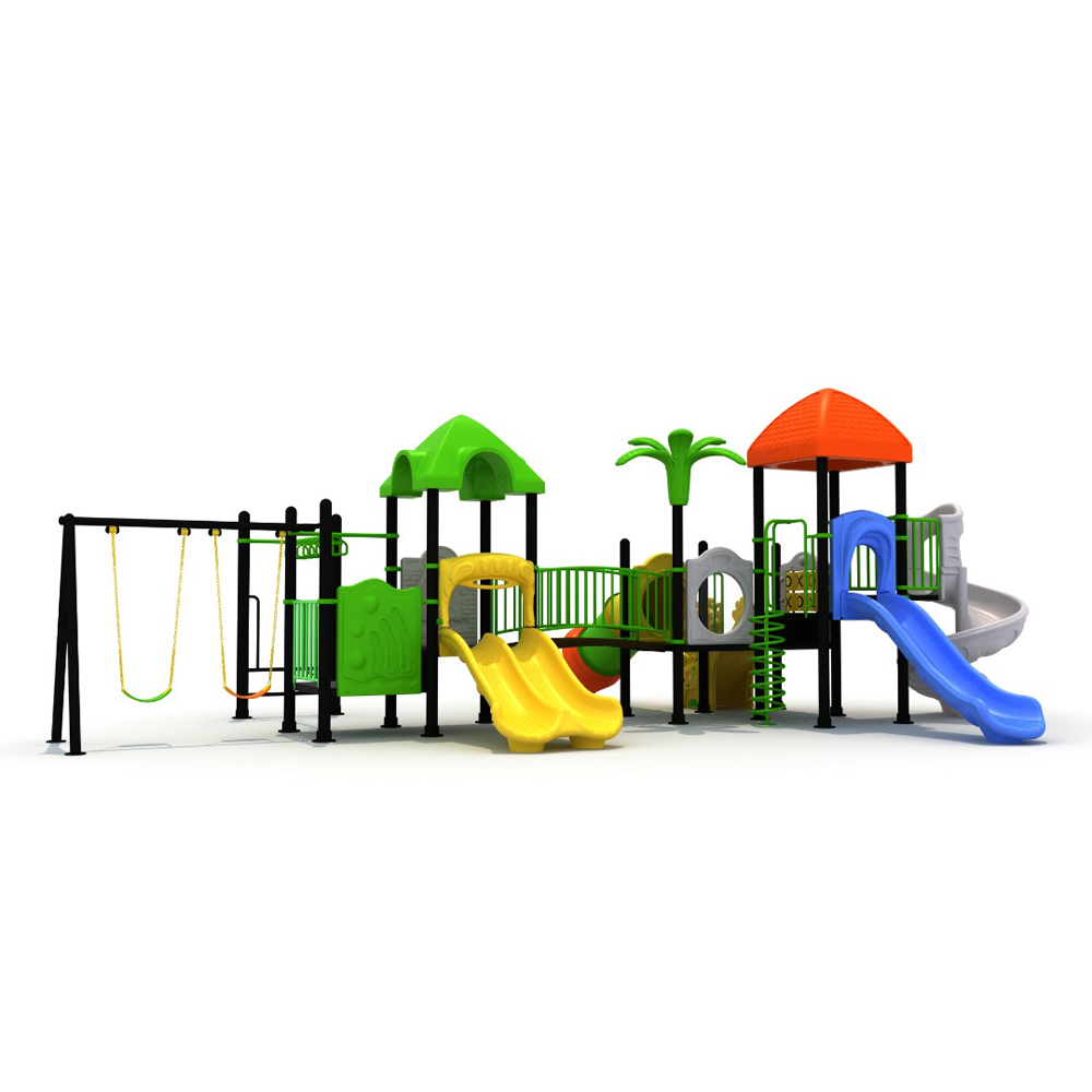 white wood swing set