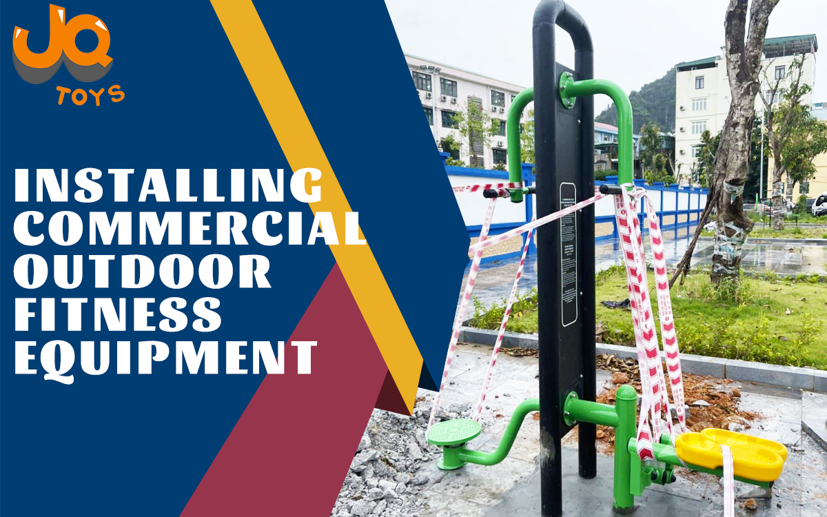 Installing Commercial Outdoor Fitness Equipment Jiqi Amusement Equipment