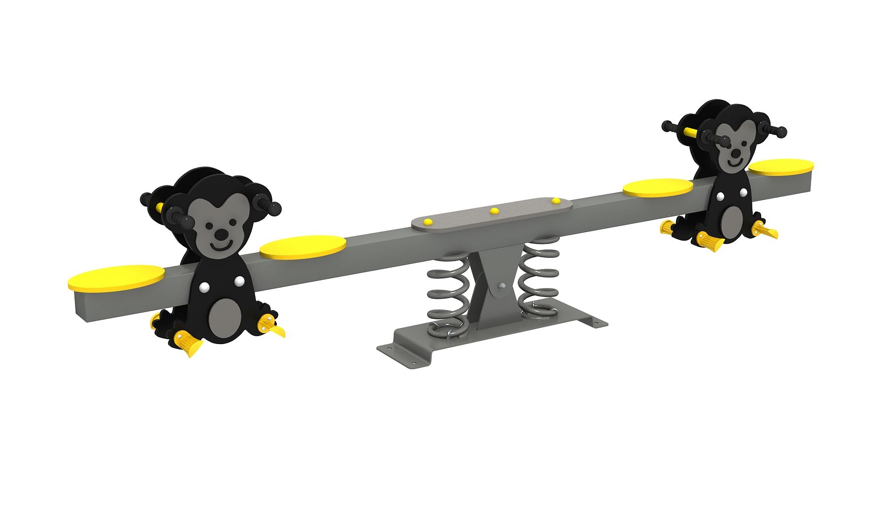 Grey puppy PE Board Seesaw